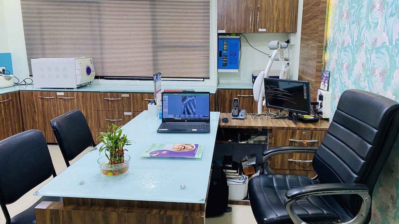 The consulting room at Shivaay Dental Clinic